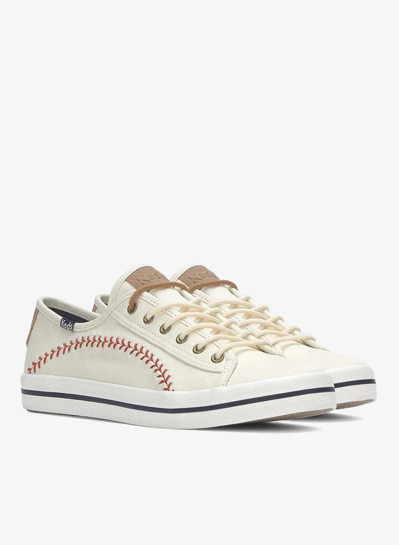 Keds Cream Keds Women's Kickstart Pennant Casual Sneaker Cream for Women | Best Price UAE